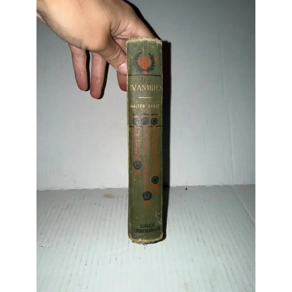 Ivanhoe by Walter Scott Antique Hardcover Donohue Henneberry & Co.